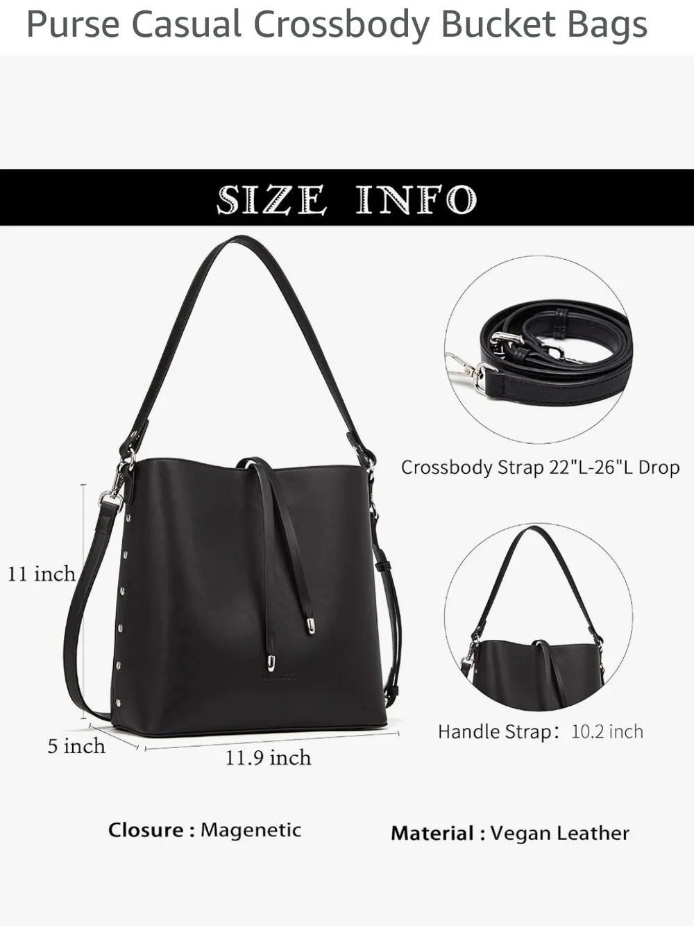 WESTBRONCO Women Vegan Leather Handbag  Shoulder Hobo Purse Casual Crossbody